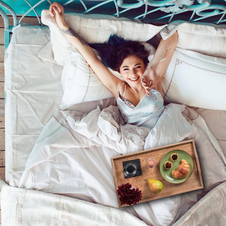 Northio  Plateau de lit pliable en bambou 