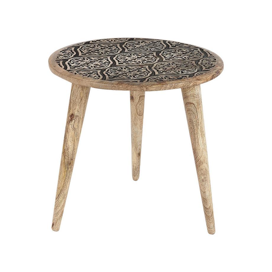 Beliani Beistelltisch 2er Set aus Mangoholz Klassisch SHARMA  