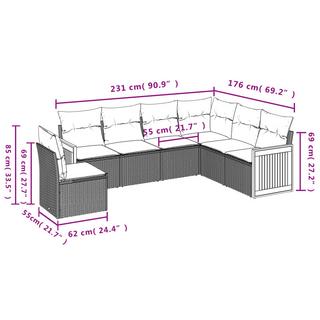 VidaXL Ensemble de canapés de jardin  