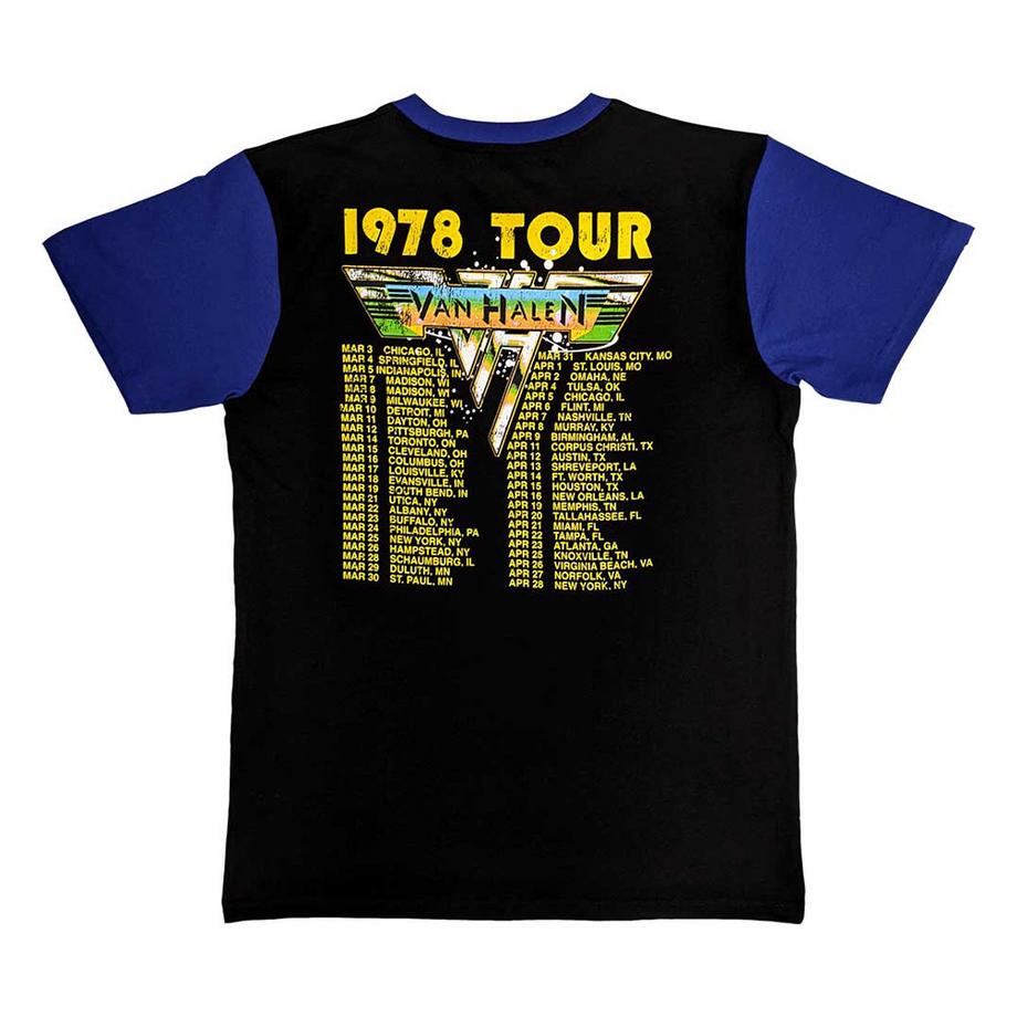 Van Halen 1978 Tour Dates T-Shirt Raglan  