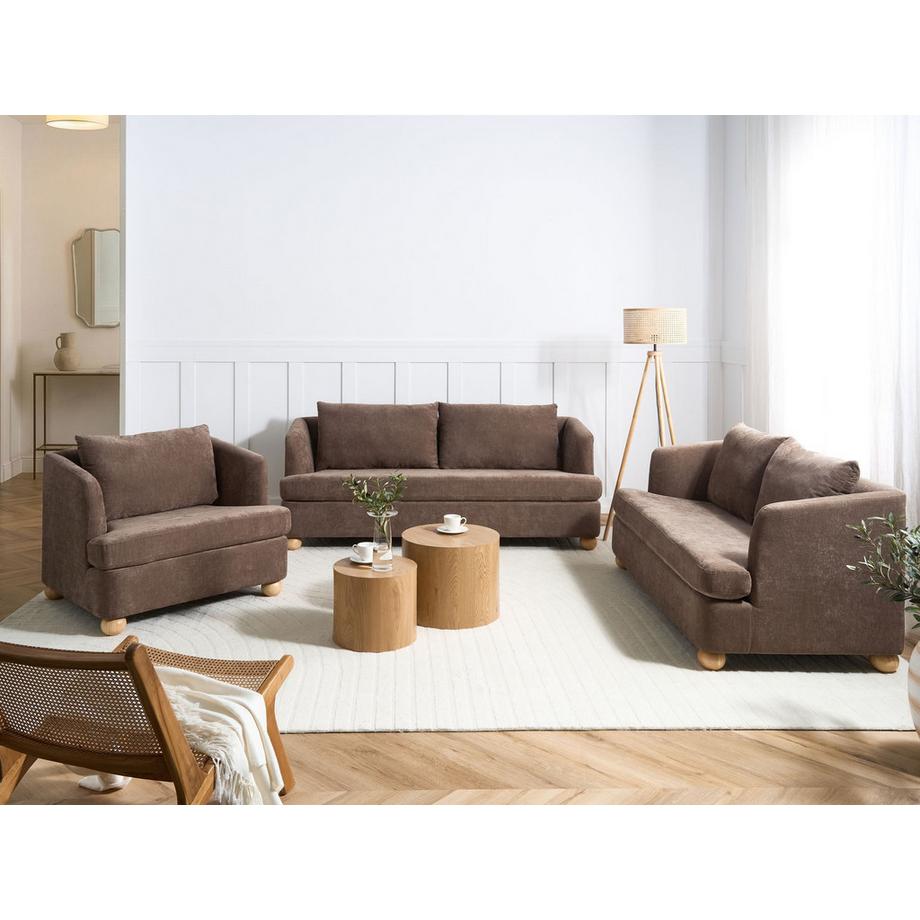 Beliani Salon pour 6 personnes en Tissu chenille Minimaliste RATTVIK  
