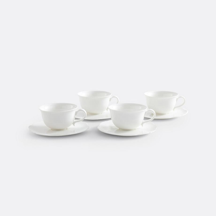 La Redoute Intérieurs Lot de 4 tasses à thé et sous-tasses  