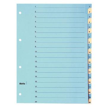 BIELLA Register Karton farbig A4 462442.00 1-20