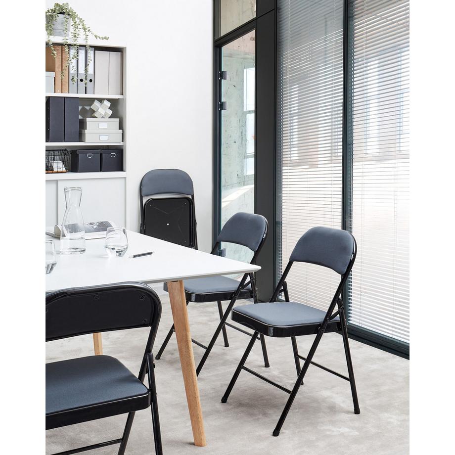 Beliani Lot de 4 chaises pliantes en Tissu maillé  SPARKS  