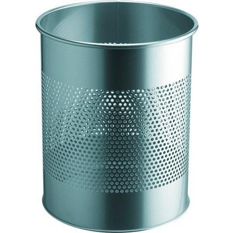 DURABLE DURABLE Papierkorb rund 15L/P165mm 331023 silber, Stahl 315x260mm  