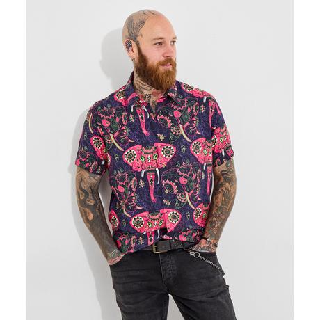 Joe Browns Kurzarm Hemd mit Elefantenmotiv  