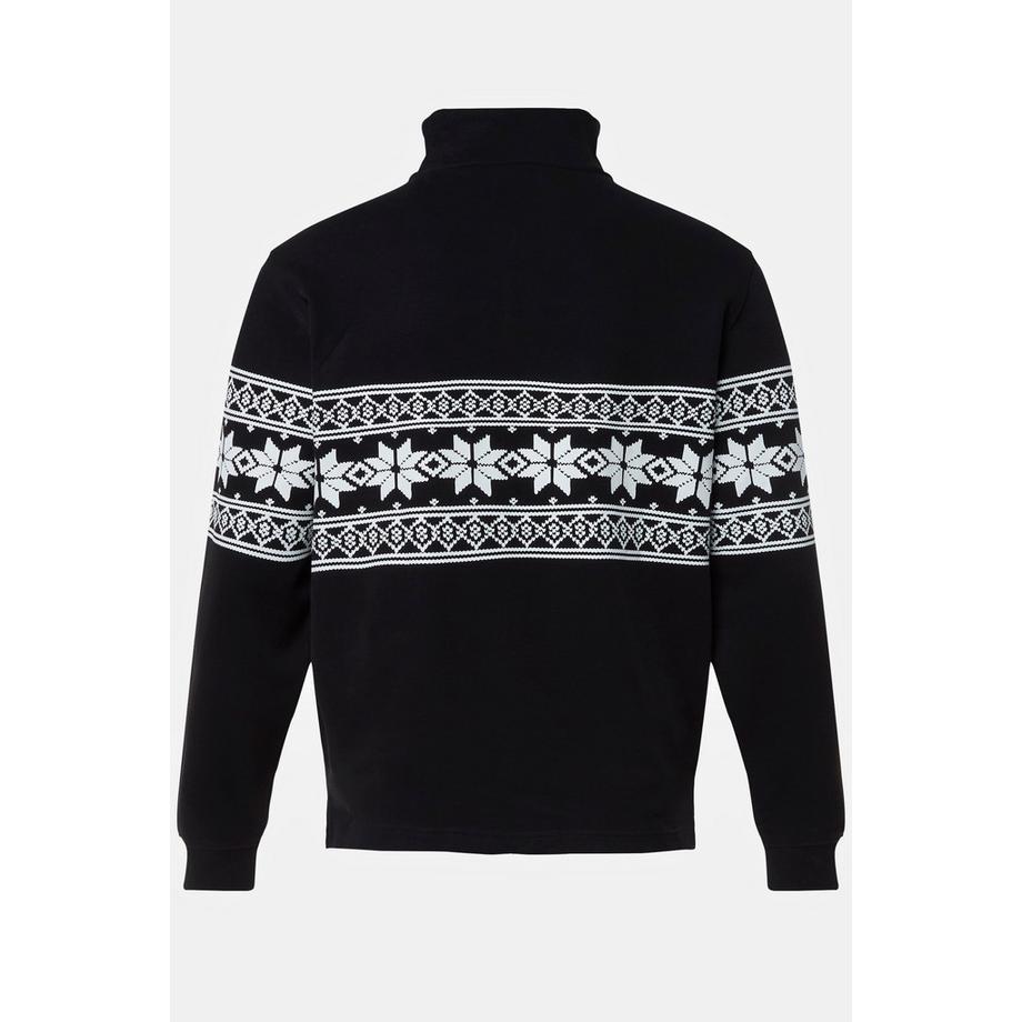 JP1880 Felpa Collo Alto Zip Motivo Norvegese  