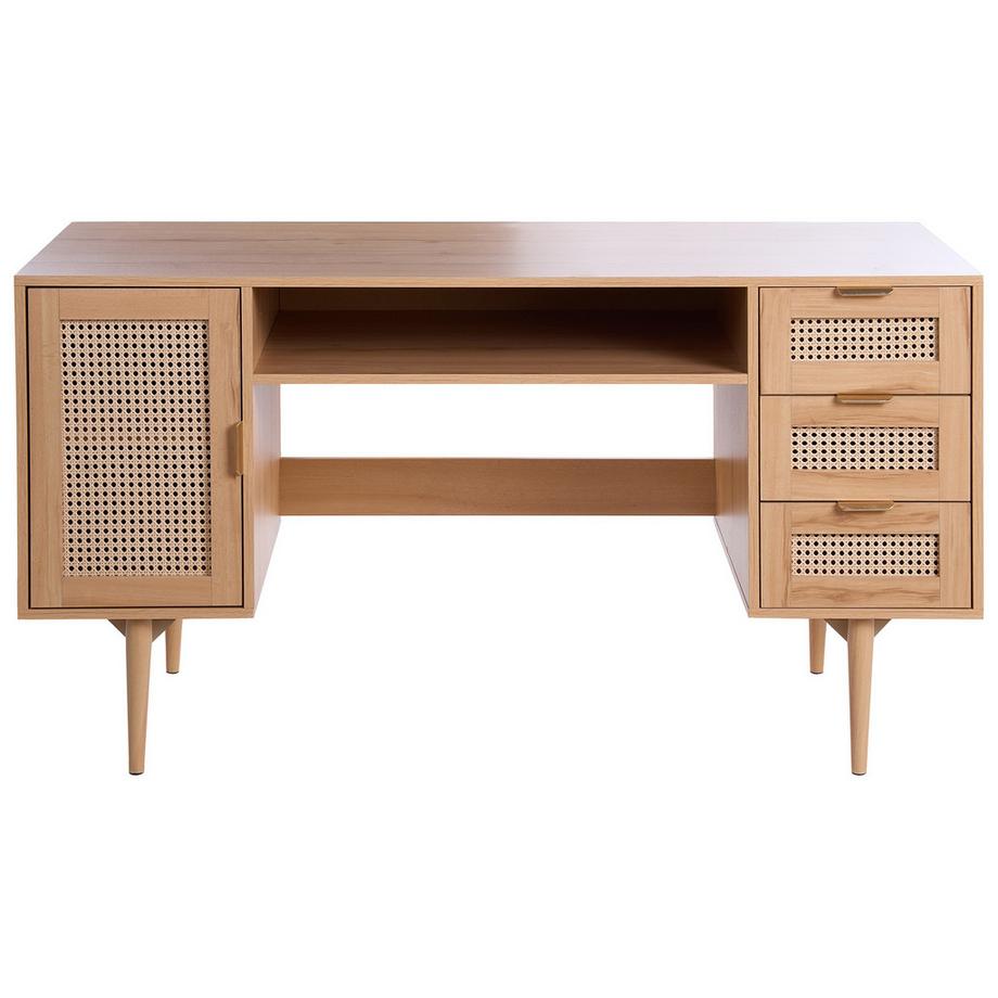 Beliani Schreibtisch aus MDF-Platte Boho RAFFRA  