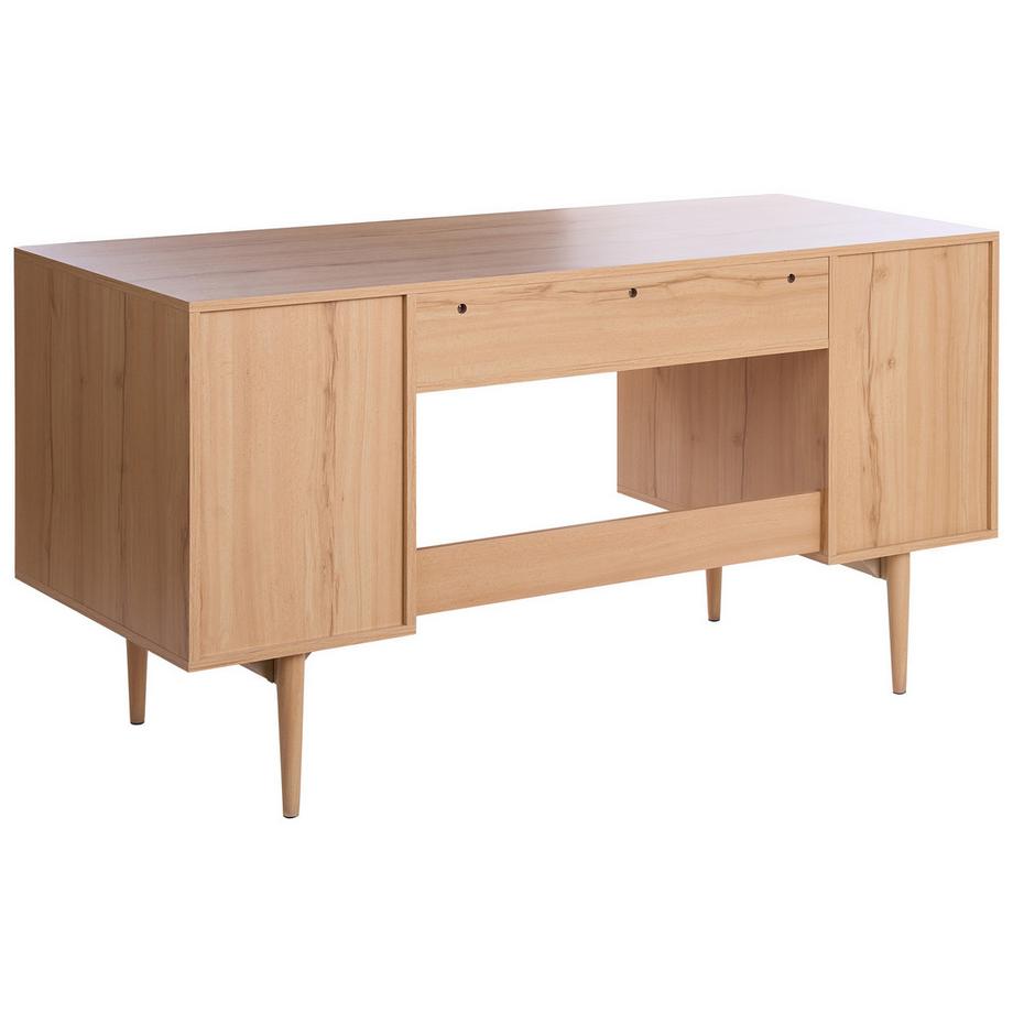 Beliani Schreibtisch aus MDF-Platte Boho RAFFRA  