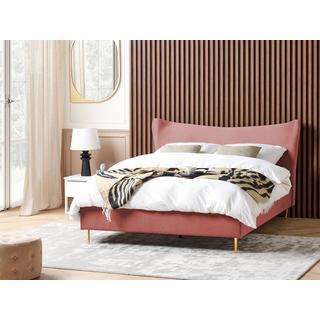 Beliani Bett mit Lattenrost aus Samtstoff Modern CHALEIX  