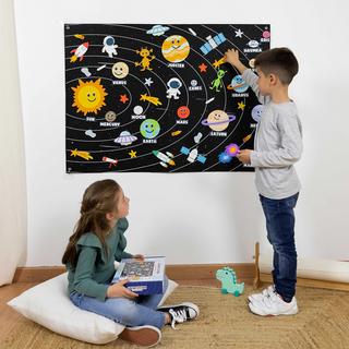 Activity-board  Sonnensystem Kinder mit 61 Filzfiguren Planeten Kinderspielzeug Modell Weltraum 