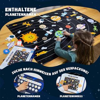 Activity-board  Sonnensystem Kinder mit 61 Filzfiguren Planeten Kinderspielzeug Modell Weltraum 