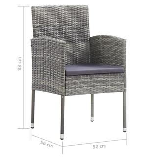 VidaXL set da pranzo da giardino Rattan  