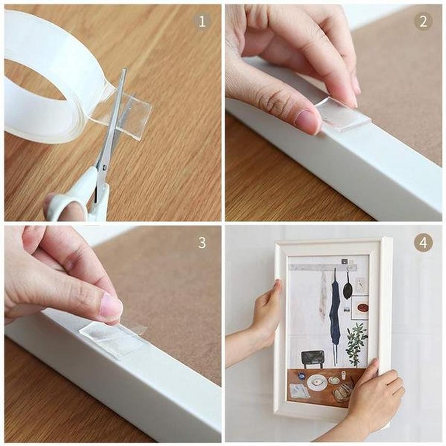 eStore  Doppelseitiges transparentes Gel-Klebeband 