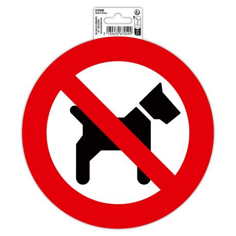 Exacompta Hinweisschild selbstklebend, PVC, Hunde verboten 20cm  