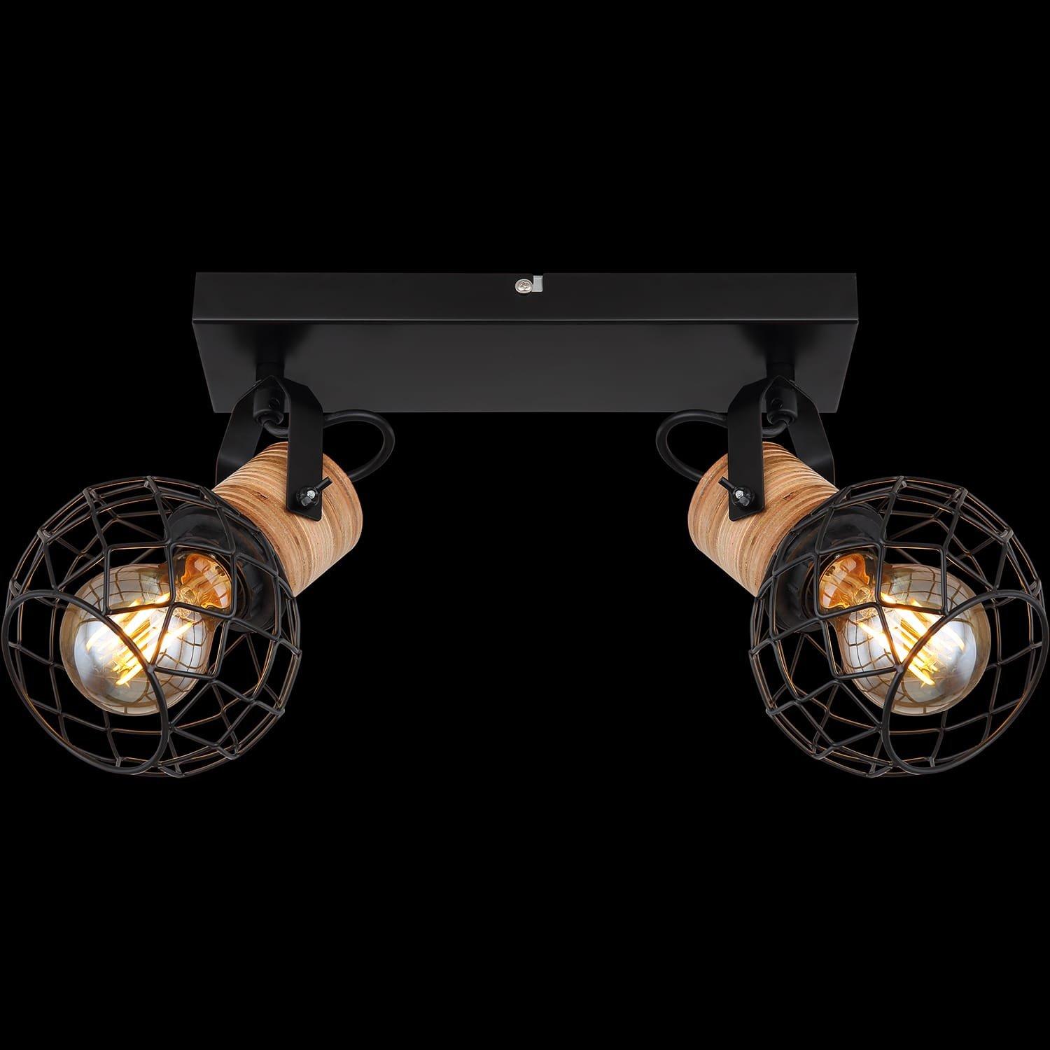 mutoni Spot Lacky métal noir mat 2xE27  