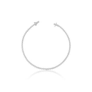 MUAU Schmuck  Bracelet en or blanc 750 diamants 0,82ct. Réglage de la lunette de 19 cm 