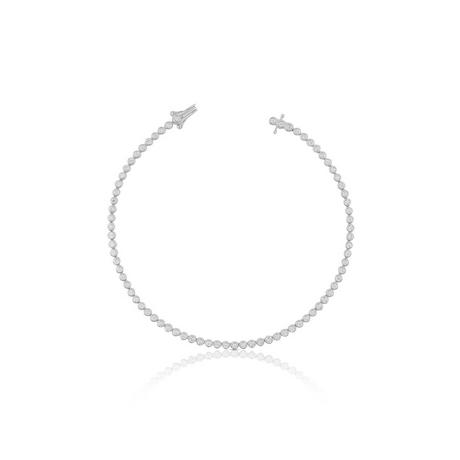 MUAU Schmuck  Bracelet en or blanc 750 diamants 0,82ct. Réglage de la lunette de 19 cm 