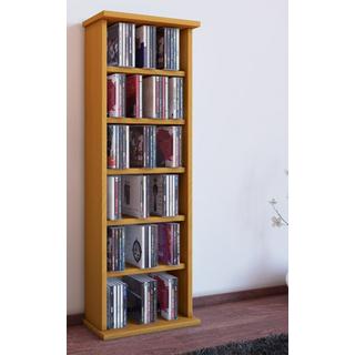 VCM CD Regal Holz | CD Regal mit Platz für 150 CDs oder 65 DVDs oder 36-Videos | Maße: H. 92 x B. 31 x T. 18 cm | elegantes DVD Regal stehend | Blu ray  