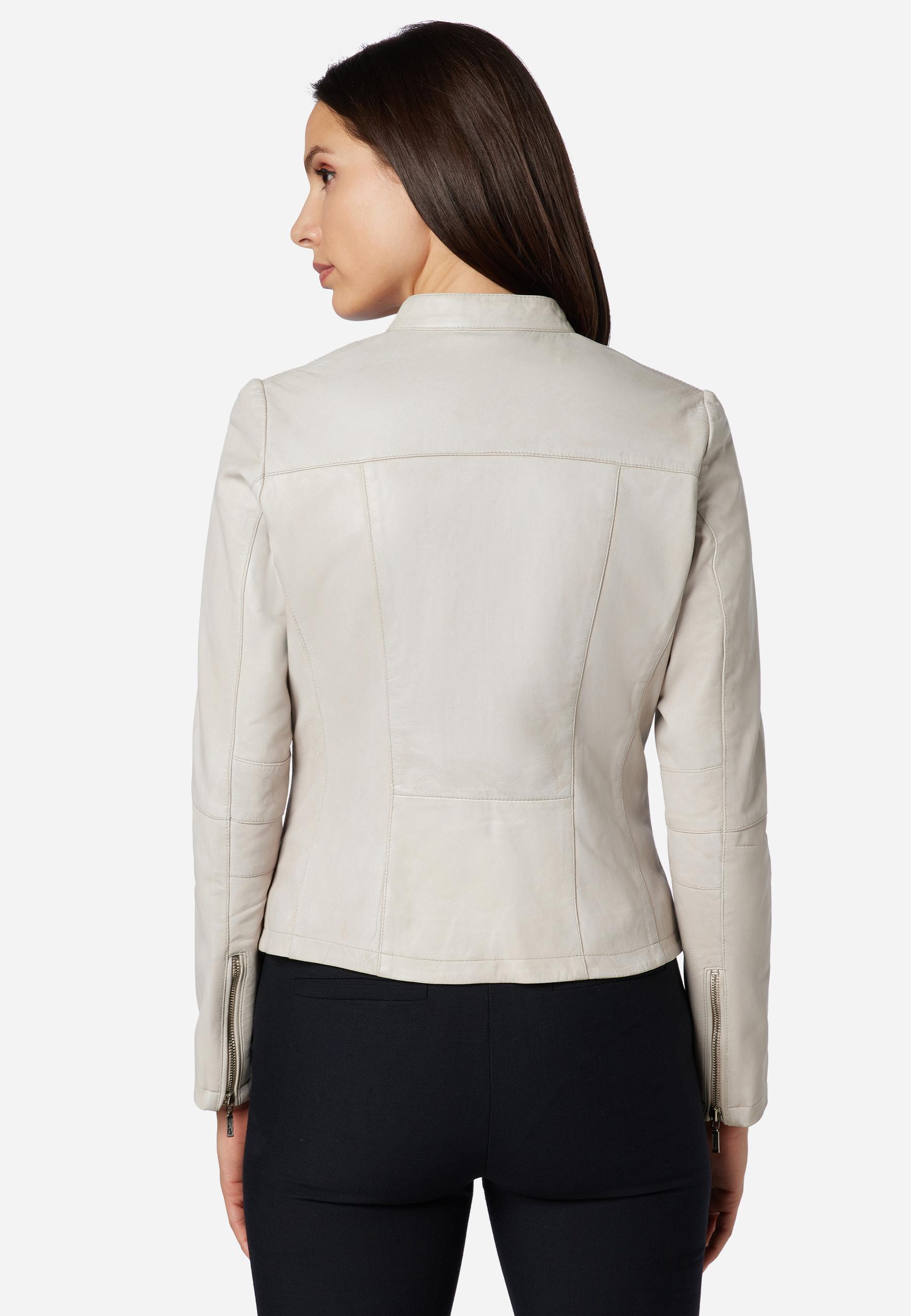 RICANO  Veste en cuir s Abigale, style classique en cuir d'agneau ultra doux 