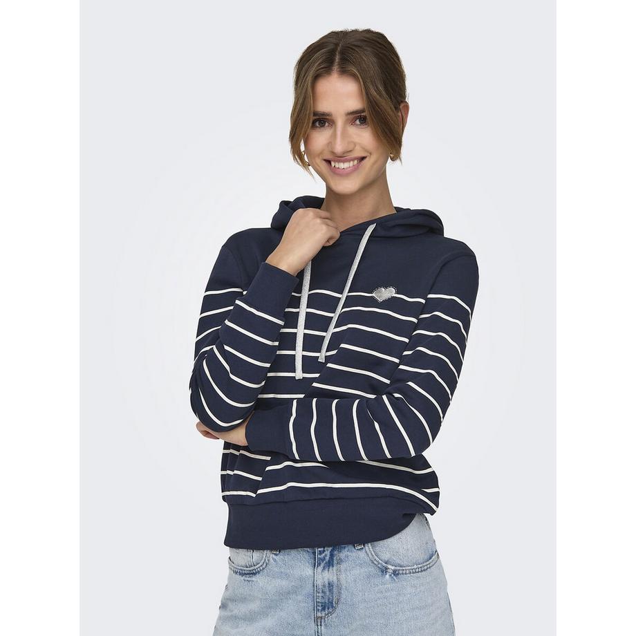 Kapuzensweatshirt mit Streifen