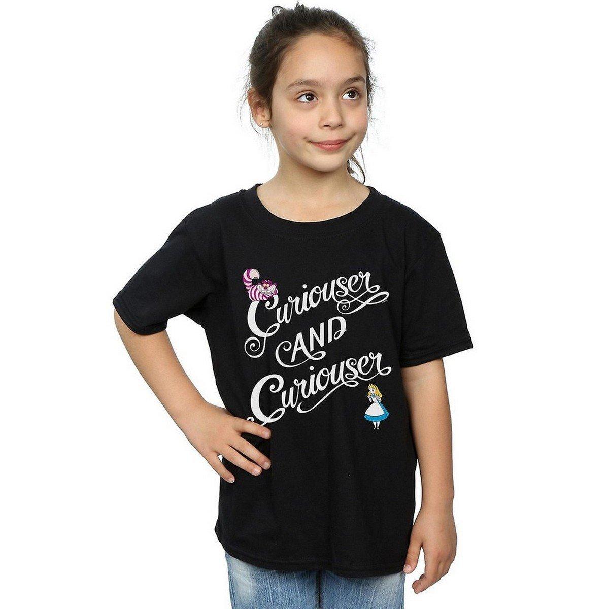 Alice in Wonderland  Tshirt CURIOUSER AND CURIOUSER 