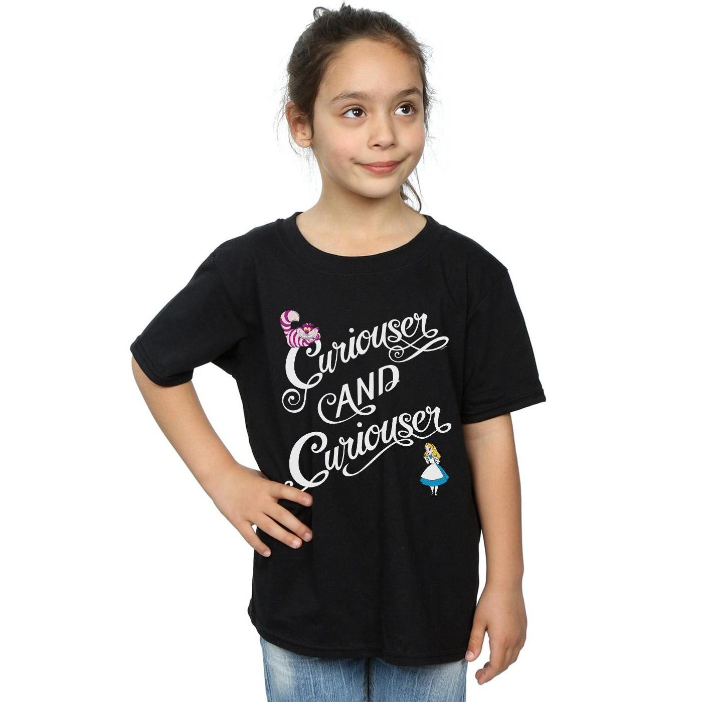 Alice in Wonderland  Tshirt CURIOUSER AND CURIOUSER 