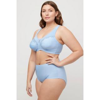 Ulla Popken Reggiseno sostenitivo senza ferretto con ciondolo di strass e coppa C - G  