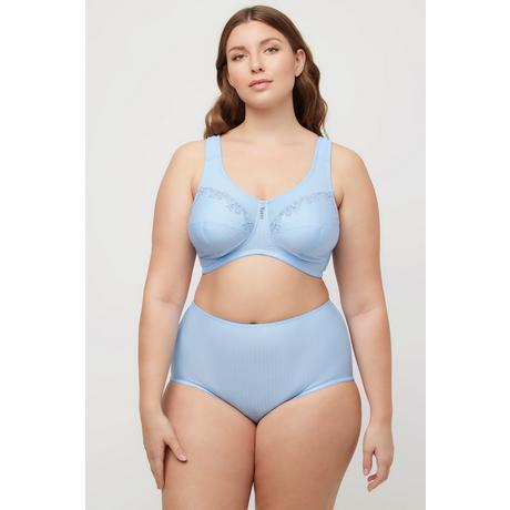 Ulla Popken Reggiseno sostenitivo senza ferretto con ciondolo di strass e coppa C - G  