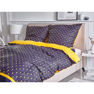 Beliani Wallingford Set Copripiumino in Raso di Cotone Moderno  