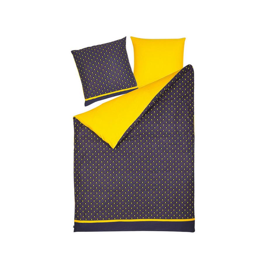 Beliani Wallingford Set Copripiumino in Raso di Cotone Moderno  