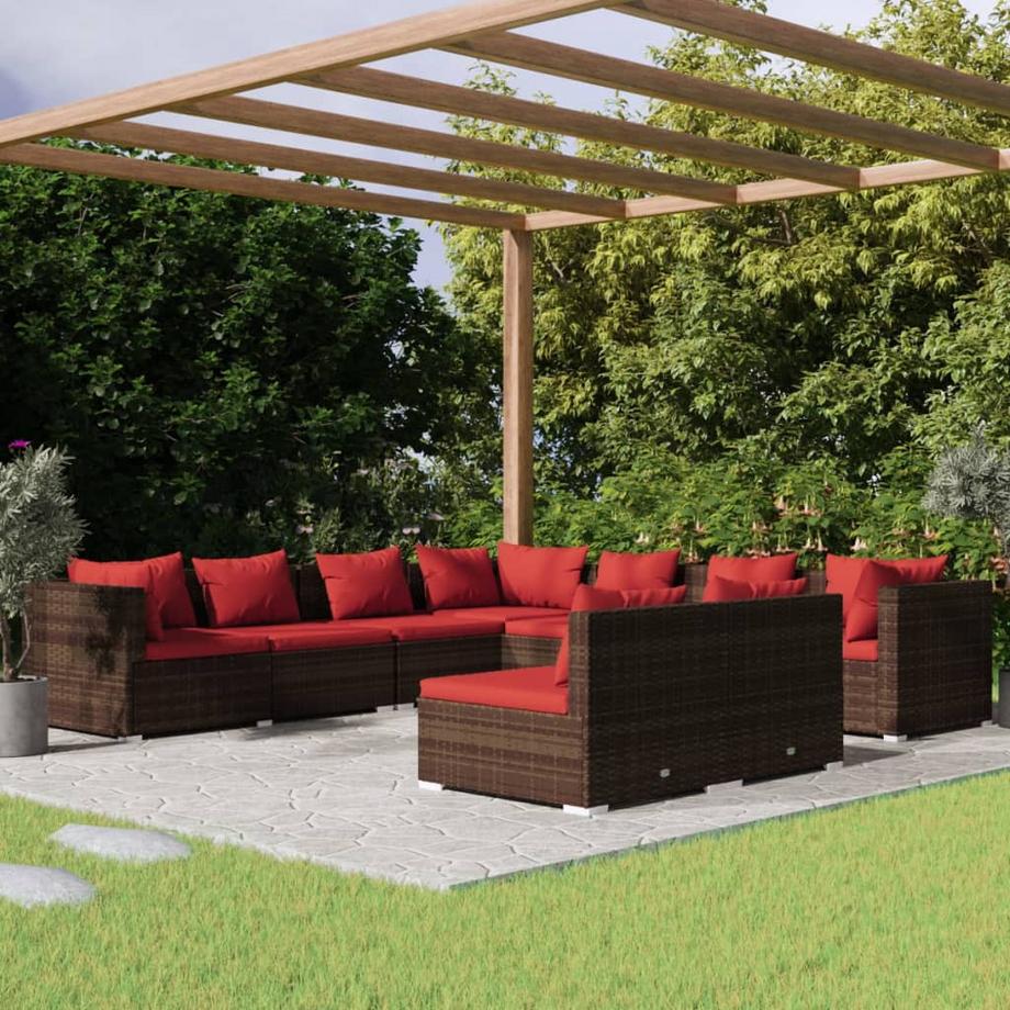 VidaXL set salotto da giardino Polirattan  