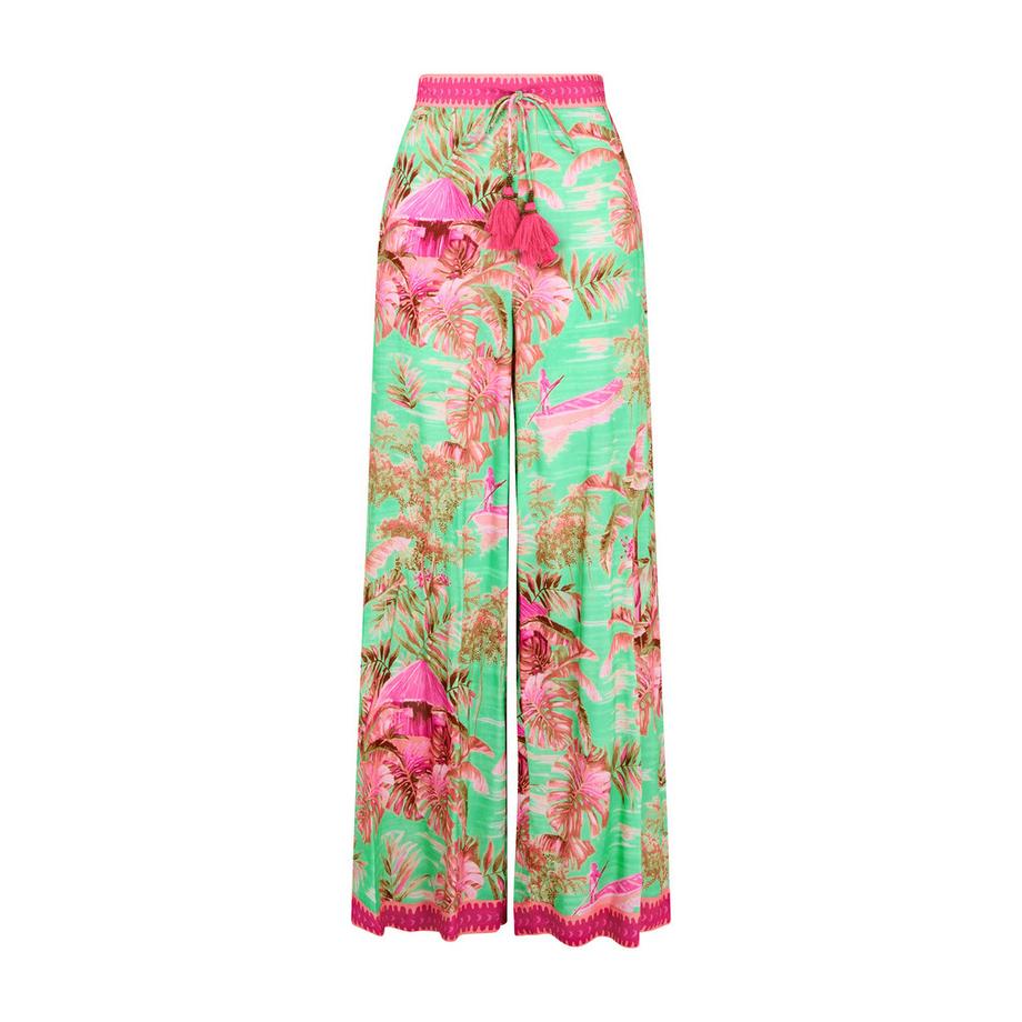 Joe Browns Pantaloni Larghi con Stampa e Dettaglio a Frange  