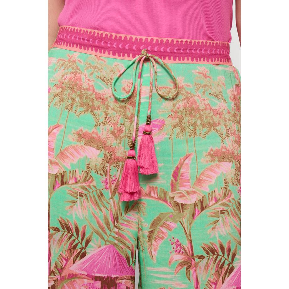 Joe Browns Pantaloni Larghi con Stampa e Dettaglio a Frange  