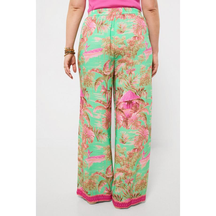 Joe Browns Pantaloni Larghi con Stampa e Dettaglio a Frange  