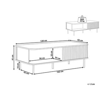 Beliani Couchtisch aus MDF-Platte Modern JOSE  