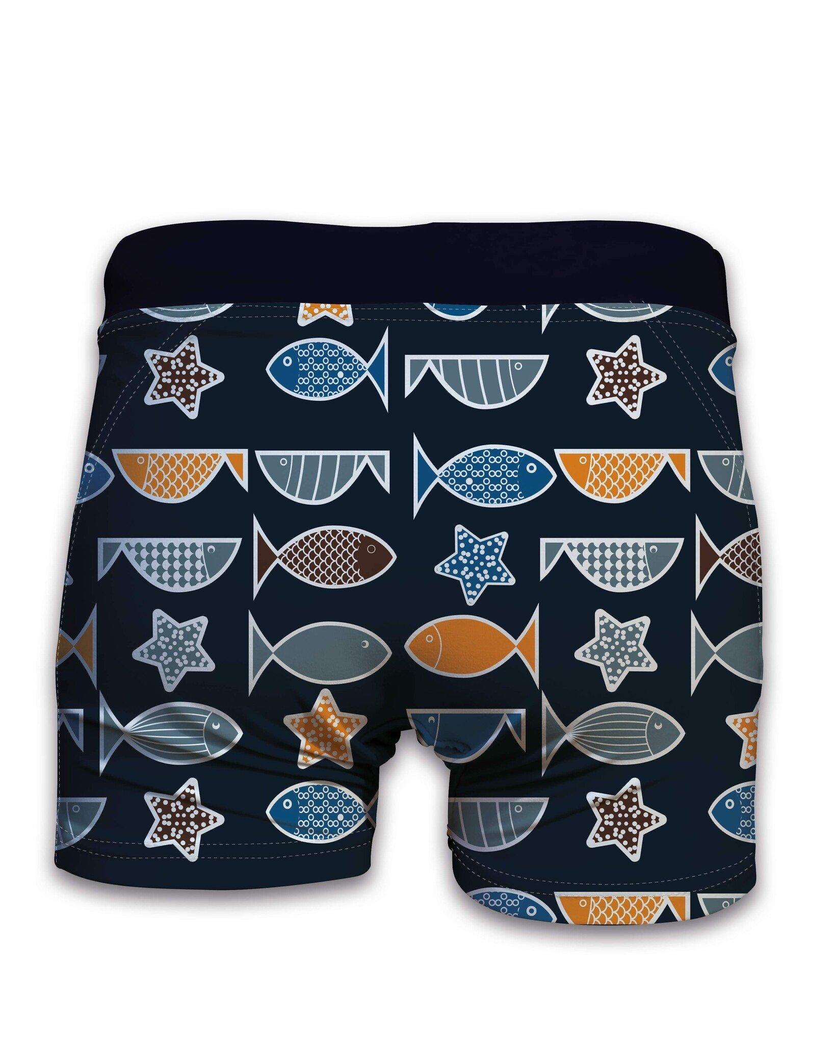 Uvea  Kinder UPF 50+ Badehose Sydney big fish navy 