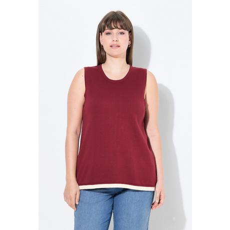Ulla Popken Top in maglia scollo rotondo senza maniche  