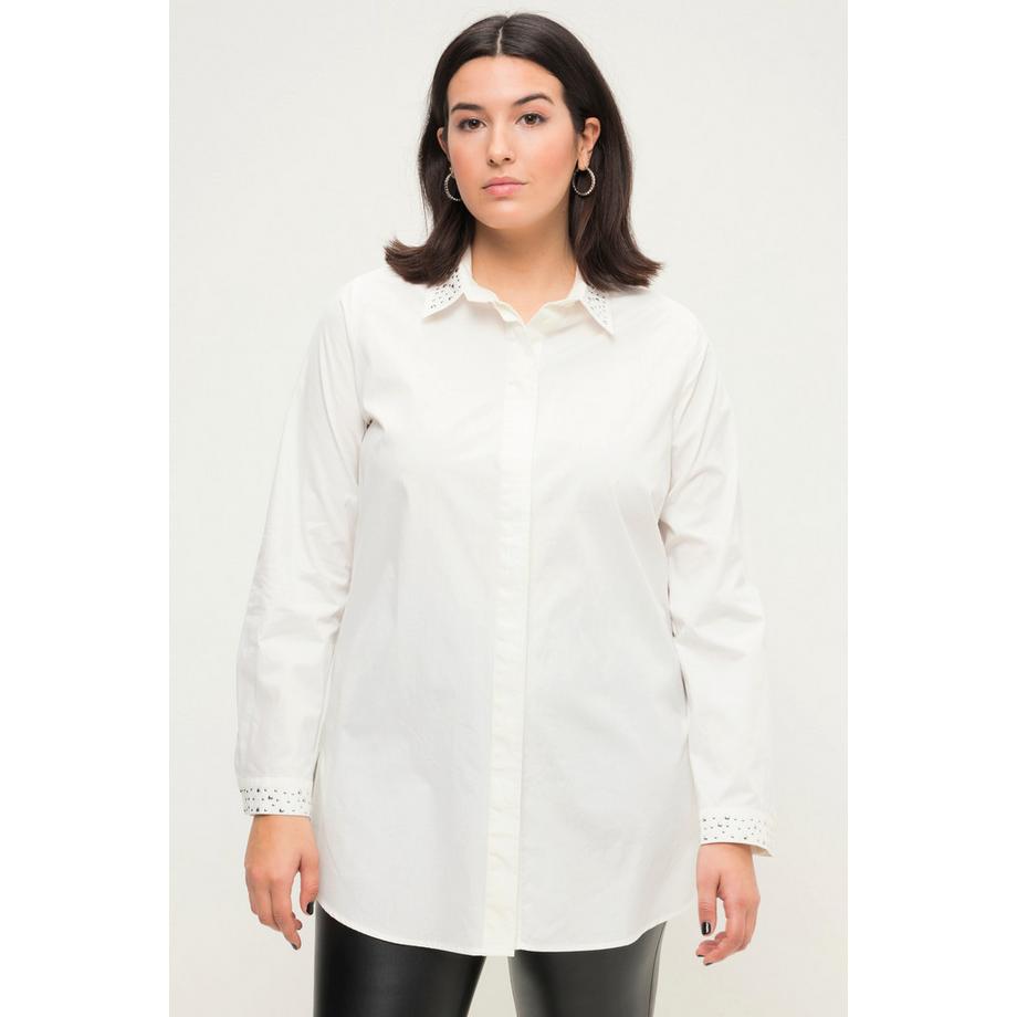 Studio Untold Loose Fit Ziernieten Langarm Hemd  