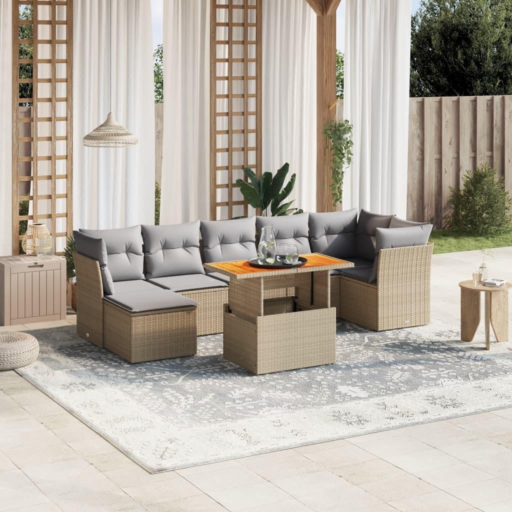 VidaXL set divano da giardino Polirattan  