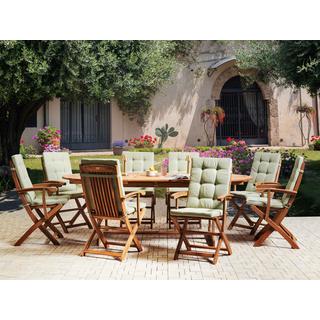 Beliani Lot de 8 coussins de jardin en Polyester Moderne MAUI PREMIUM  