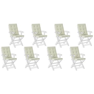 Lot de 8 coussins de jardin en Polyester Moderne MAUI PREMIUM