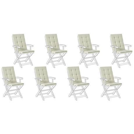 Beliani Lot de 8 coussins de jardin en Polyester Moderne MAUI PREMIUM  