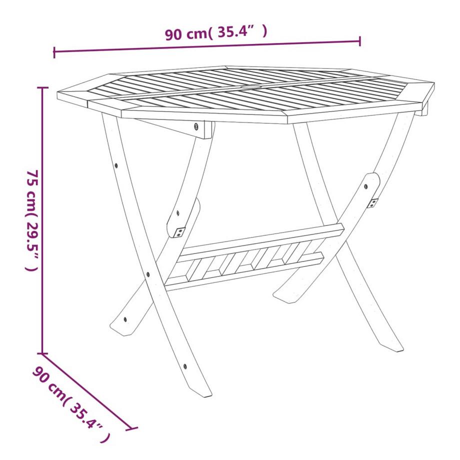 VidaXL Gartentisch akazienholz  