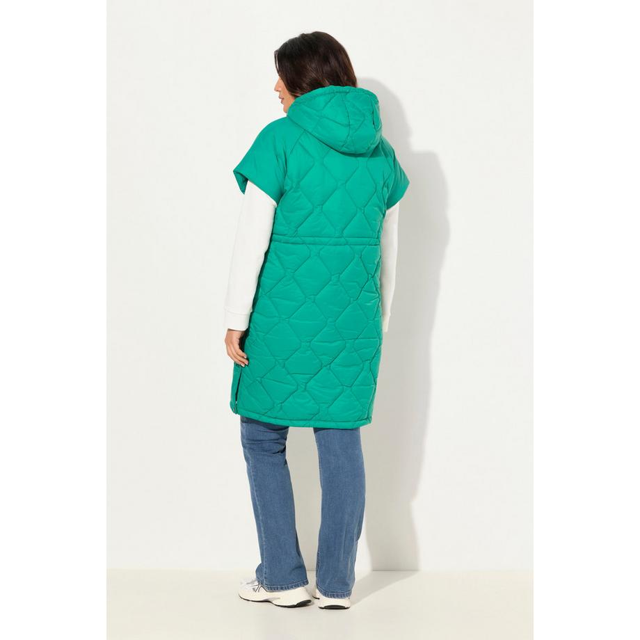 Ulla Popken Gilet Matelassé Cordon Coulissant Fermeture Éclair Double Sens  