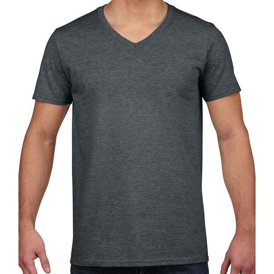Gildan Softstyle Melierter V-Ausschnitt T-Shirt  
