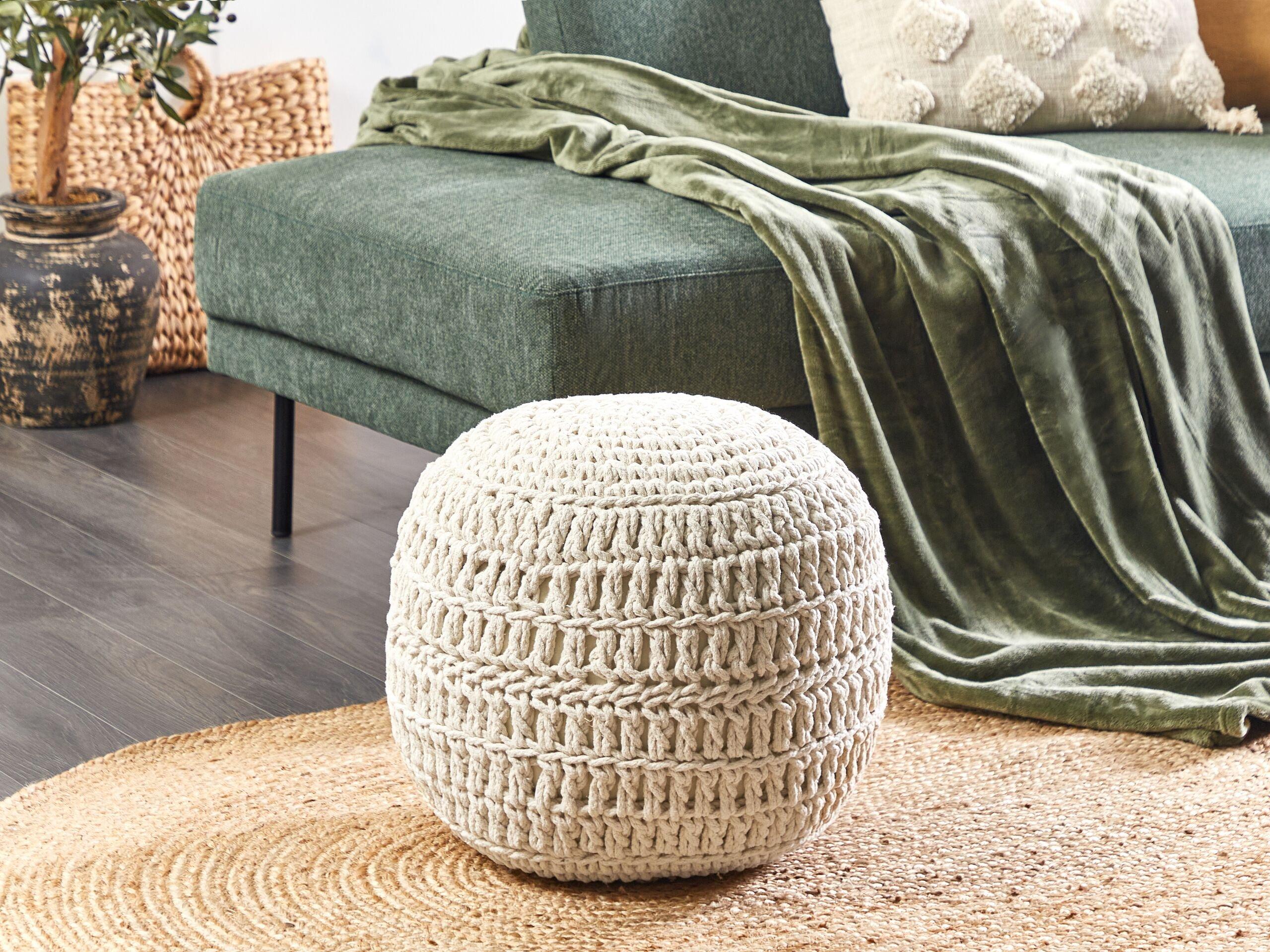 Beliani Pouf aus Baumwolle Boho ARPATU  