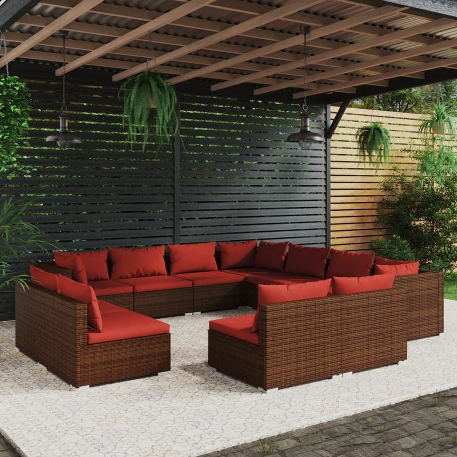 VidaXL Salon de jardin rotin synthétique  