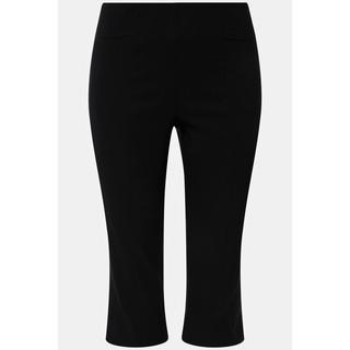 Ulla Popken  Pantaloni Capri di bengalina, estremamente elasticizzati e quasi ingualcibili, con cintura elastica 