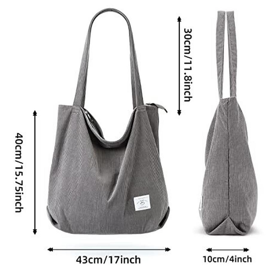 Only-bags.store Cord Reissverschluss Umhängetasche Gross Shopper Tote Handtasche  